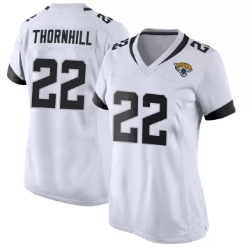 Women's Jacksonville Jaguars ＃22 Juan Thornhill White Game Jersey