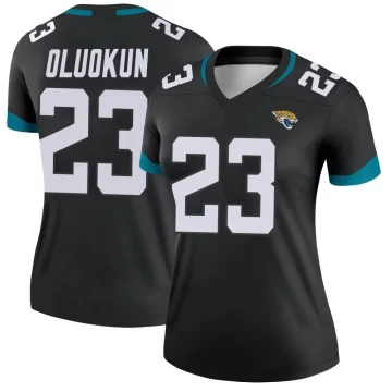 Women's Jacksonville Jaguars ＃23 Foyesade Oluokun Black Legend Jersey