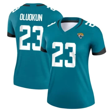 Women's Jacksonville Jaguars ＃23 Foyesade Oluokun Teal Legend Jersey