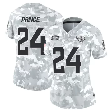 Women's Jacksonville Jaguars ＃24 De'Antre Prince Arctic Camo Limited 2024 Salute to Service Jersey