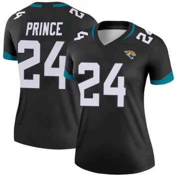 Women's Jacksonville Jaguars ＃24 De'Antre Prince Black Legend Jersey