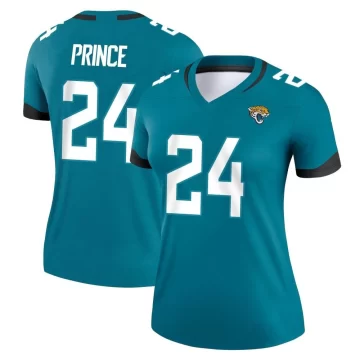 Women's Jacksonville Jaguars ＃24 De'Antre Prince Teal Legend Jersey