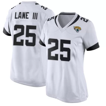 Women's Jacksonville Jaguars ＃25 Rayuan Lane III White Game Jersey