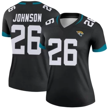 Women's Jacksonville Jaguars ＃26 Antonio Johnson Black Legend Jersey