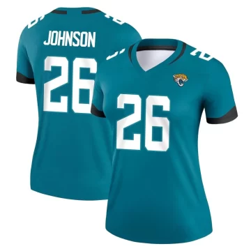 Women's Jacksonville Jaguars ＃26 Antonio Johnson Teal Legend Jersey