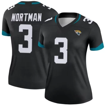 Women's Jacksonville Jaguars ＃3 Brad Nortman Black Legend Jersey