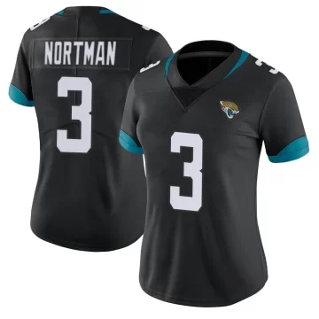 Women's Jacksonville Jaguars ＃3 Brad Nortman Black Limited Vapor Untouchable Jersey