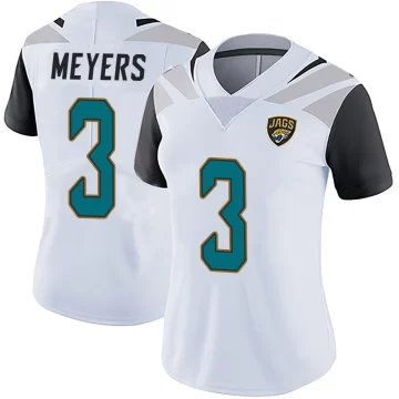 Women's Jacksonville Jaguars ＃3 Jakobi Meyers White Limited Vapor Untouchable Jersey
