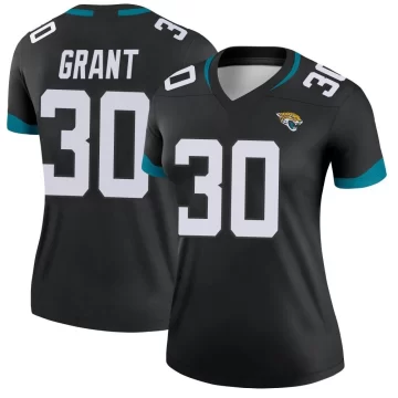 Women's Jacksonville Jaguars ＃30 Corey Grant Black Legend Jersey