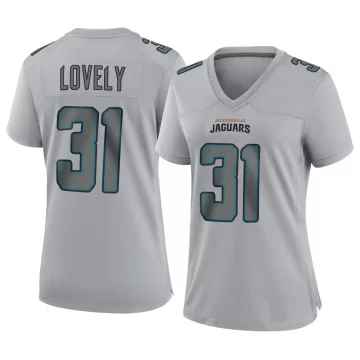 Women's Jacksonville Jaguars ＃31 Keni-H Lovely Gray Game Atmosphere Fashion Jersey