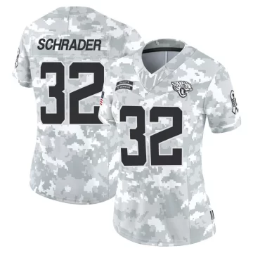 Women's Jacksonville Jaguars ＃32 Cody Schrader Arctic Camo Limited 2024 Salute to Service Jersey