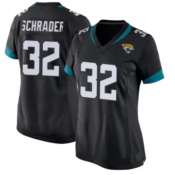 Women's Jacksonville Jaguars ＃32 Cody Schrader Black Game Jersey