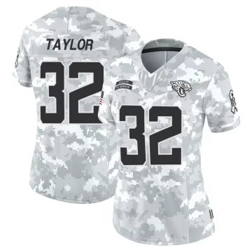 Women's Jacksonville Jaguars ＃32 Keith Taylor Arctic Camo Limited 2024 Salute to Service Jersey