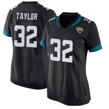Women's Jacksonville Jaguars ＃32 Keith Taylor Black Game Jersey