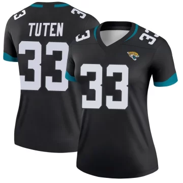 Women's Jacksonville Jaguars ＃33 Bhayshul Tuten Black Legend Jersey