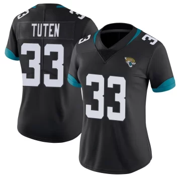 Women's Jacksonville Jaguars ＃33 Bhayshul Tuten Black Limited Vapor Untouchable Jersey