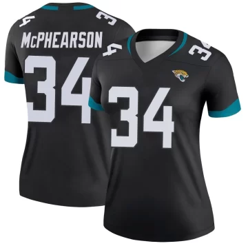 Women's Jacksonville Jaguars ＃34 Zech McPhearson Black Legend Jersey