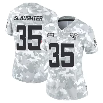 Women's Jacksonville Jaguars ＃35 Doneiko Slaughter Arctic Camo Limited 2024 Salute to Service Jersey