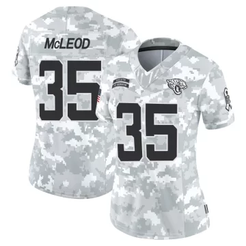 Women's Jacksonville Jaguars ＃35 Jalen McLeod Arctic Camo Limited 2024 Salute to Service Jersey