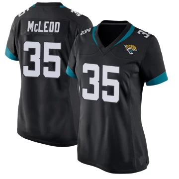 Women's Jacksonville Jaguars ＃35 Jalen McLeod Black Game Jersey