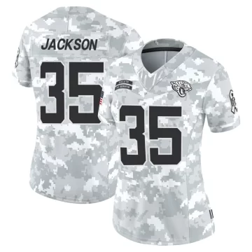 Women's Jacksonville Jaguars ＃35 Matthew Jackson Arctic Camo Limited 2024 Salute to Service Jersey