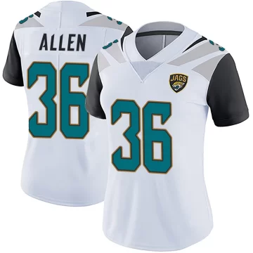 Women's Jacksonville Jaguars ＃36 LeQuint Allen White Limited Vapor Untouchable Jersey