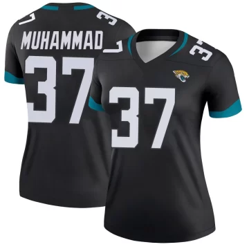 Women's Jacksonville Jaguars ＃37 Jabbar Muhammad Black Legend Jersey