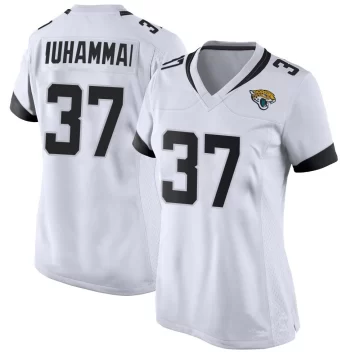 Women's Jacksonville Jaguars ＃37 Jabbar Muhammad White Game Jersey