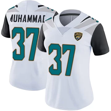 Women's Jacksonville Jaguars ＃37 Jabbar Muhammad White Limited Vapor Untouchable Jersey