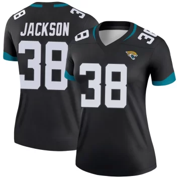 Women's Jacksonville Jaguars ＃38 Ja'Quinden Jackson Black Legend Jersey