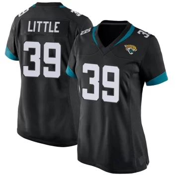 Women's Jacksonville Jaguars ＃39 Cam Little Black Game Jersey