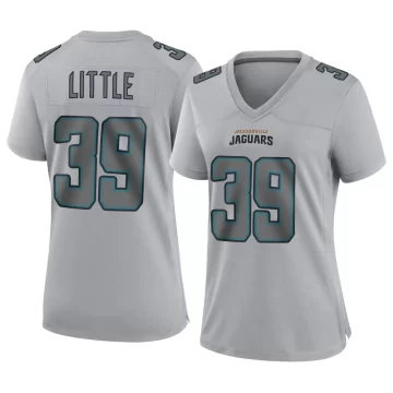 Women's Jacksonville Jaguars ＃39 Cam Little Gray Game Atmosphere Fashion Jersey