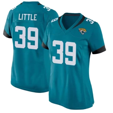 Women's Jacksonville Jaguars ＃39 Cam Little Teal Game Jersey