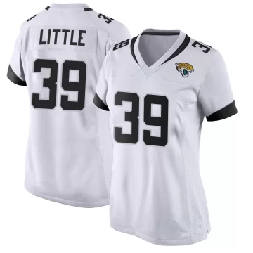 Women's Jacksonville Jaguars ＃39 Cam Little White Game Jersey