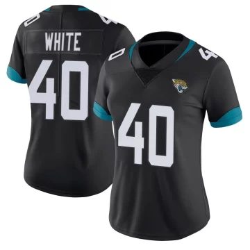 Women's Jacksonville Jaguars ＃40 Aydan White Black Limited Vapor Untouchable Jersey