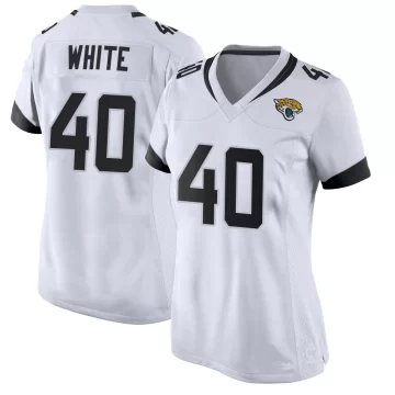 Women's Jacksonville Jaguars ＃40 Aydan White White Game Jersey