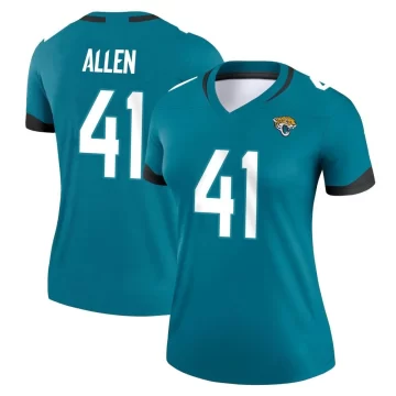 Women's Jacksonville Jaguars ＃41 Josh Hines-Allen Teal Legend Jersey