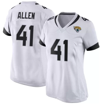 Women's Jacksonville Jaguars ＃41 Josh Hines-Allen White Game Jersey