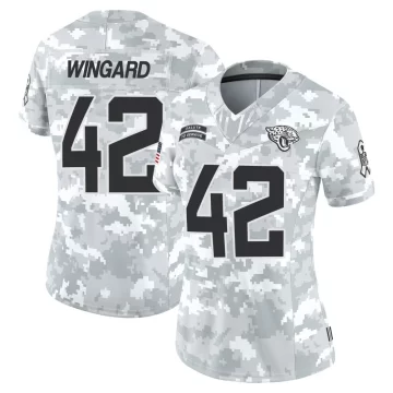 Women's Jacksonville Jaguars ＃42 Andrew Wingard Arctic Camo Limited 2024 Salute to Service Jersey