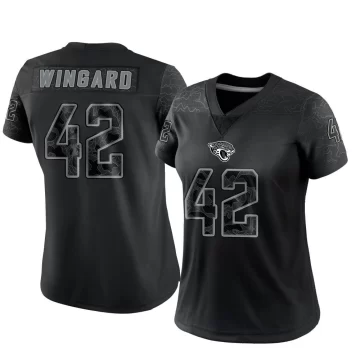 Women's Jacksonville Jaguars ＃42 Andrew Wingard Black Limited Reflective Jersey