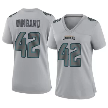 Women's Jacksonville Jaguars ＃42 Andrew Wingard Gray Game Atmosphere Fashion Jersey