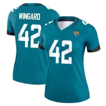 Women's Jacksonville Jaguars ＃42 Andrew Wingard Teal Legend Jersey
