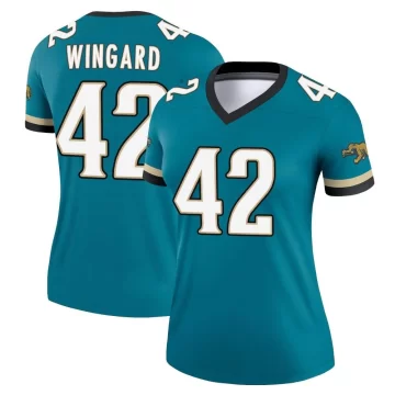 Women's Jacksonville Jaguars ＃42 Andrew Wingard Teal Legend Prowler Throwback Jersey