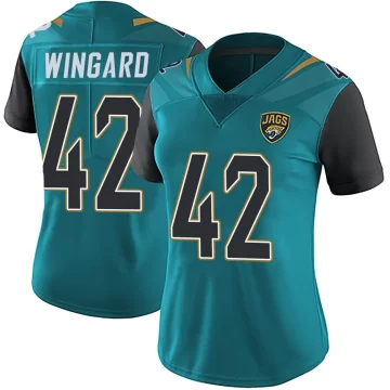 Women's Jacksonville Jaguars ＃42 Andrew Wingard Teal Limited Vapor Untouchable Team Color Jersey