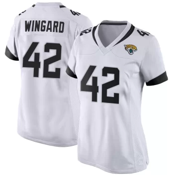 Women's Jacksonville Jaguars ＃42 Andrew Wingard White Game Jersey