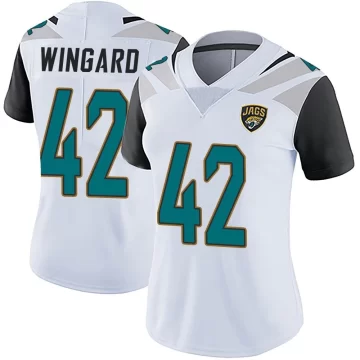 Women's Jacksonville Jaguars ＃42 Andrew Wingard White Limited Vapor Untouchable Jersey