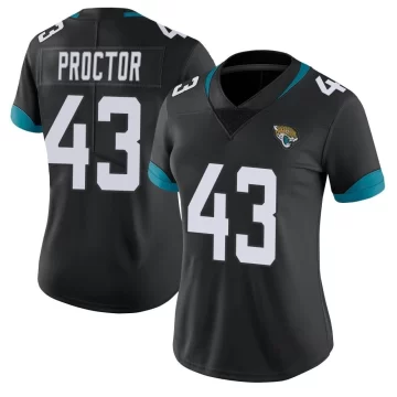 Women's Jacksonville Jaguars ＃43 Josh Proctor Black Limited Vapor Untouchable Jersey
