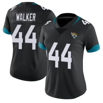 Women's Jacksonville Jaguars ＃44 Travon Walker Black Limited Vapor Untouchable Jersey