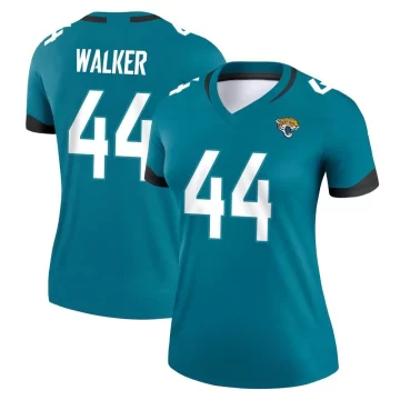 Women's Jacksonville Jaguars ＃44 Travon Walker Teal Legend Jersey