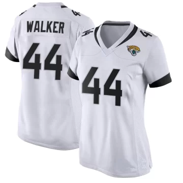 Women's Jacksonville Jaguars ＃44 Travon Walker White Game Jersey
